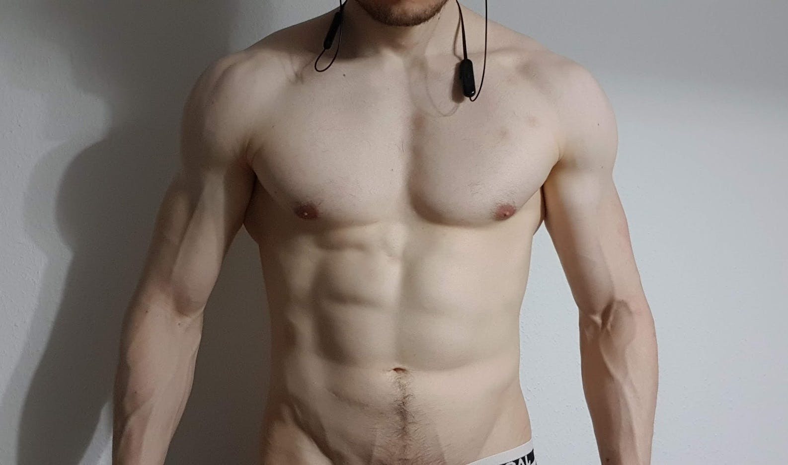 A muscular male torso